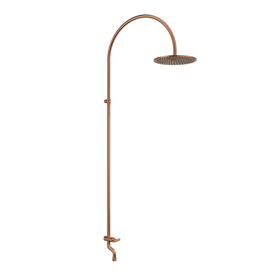 Sola Garden Outdoor Shower Set - Brushed Copper