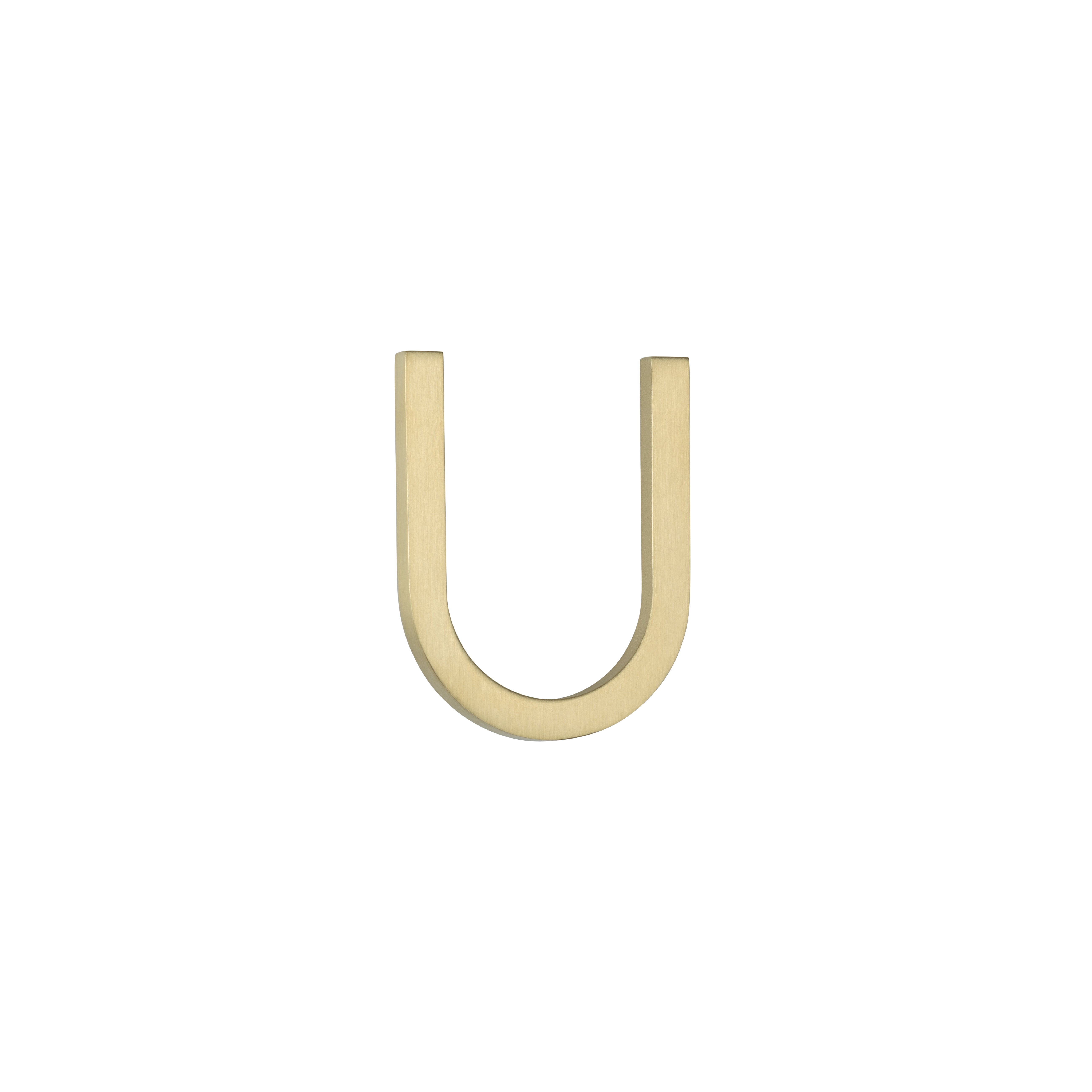 U Letter - 60mm - Brushed Brass