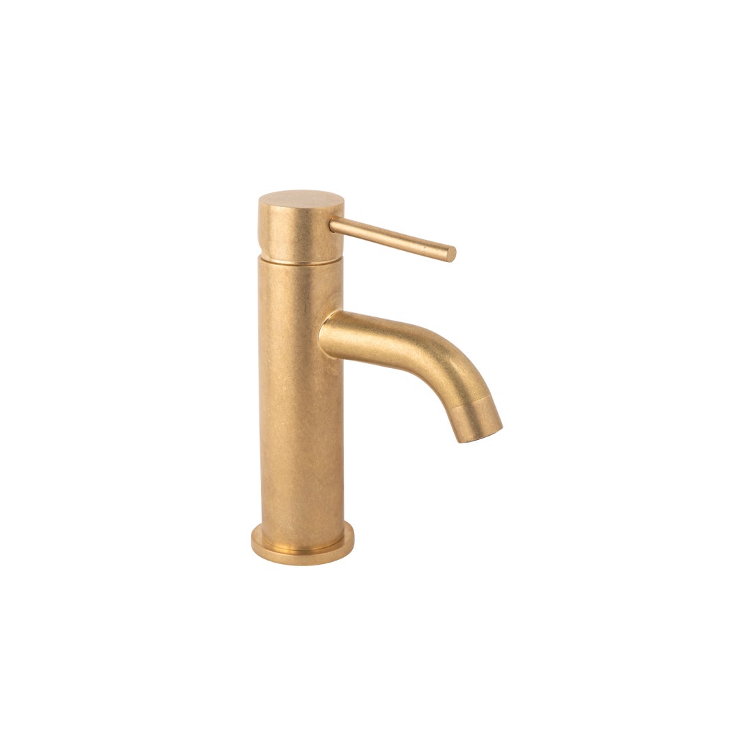 Elysian Basin Mixer - Tumbled Aged Brass
