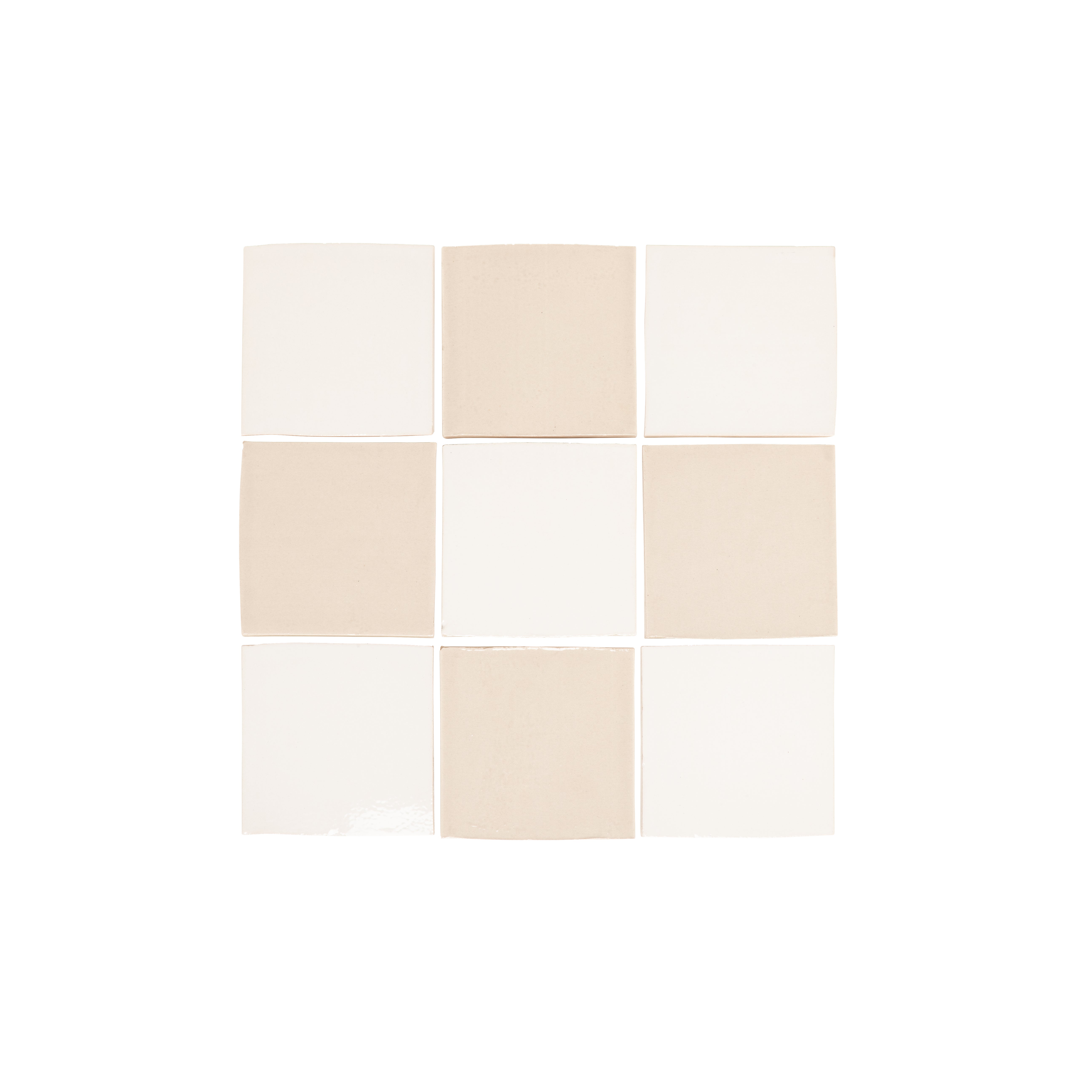 Rommani Zellige Checkerboard Tiles - Pearl &amp;amp; Bone