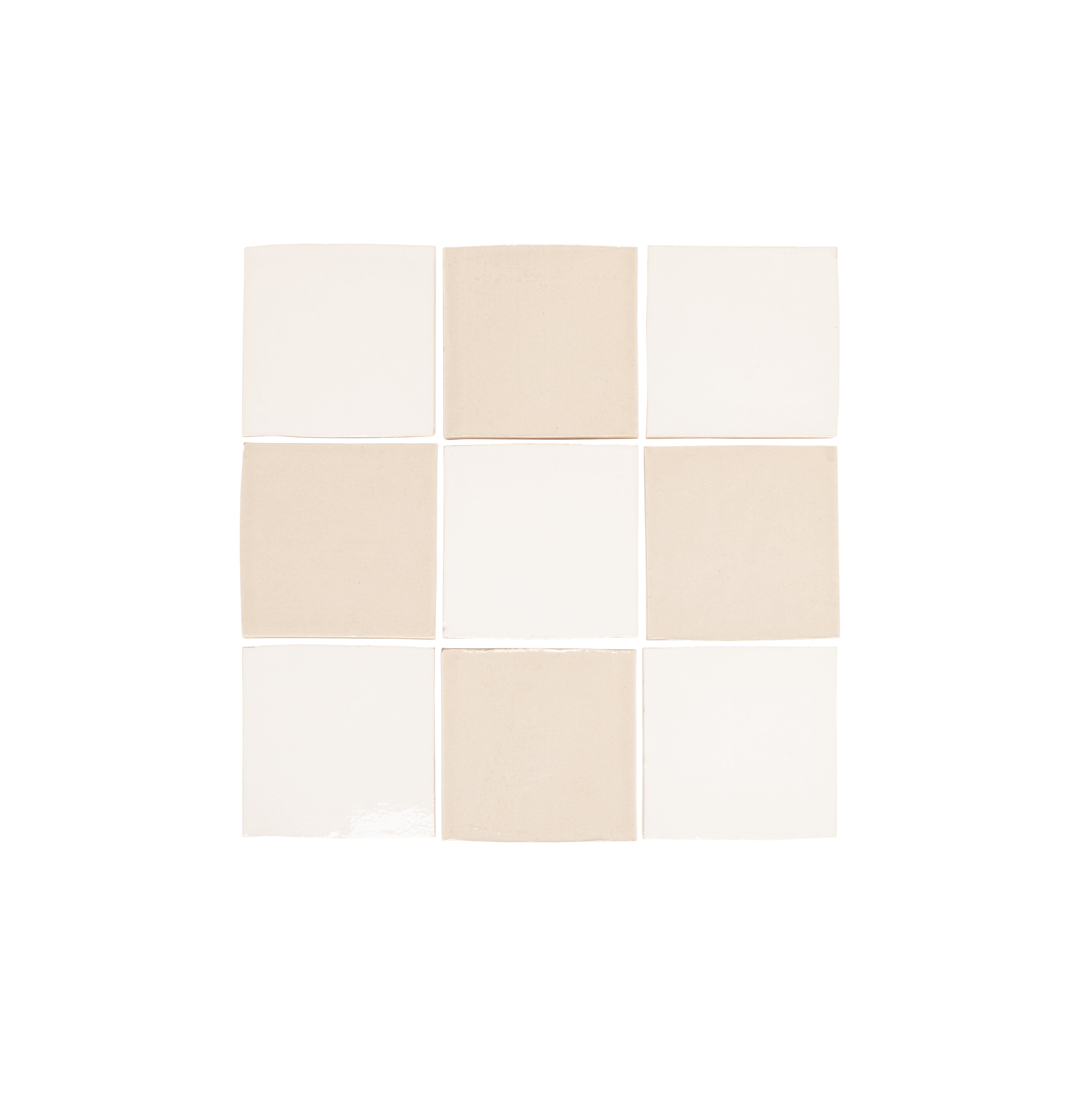 Romanni Zellige Tile SquarePattern Pearl Bone