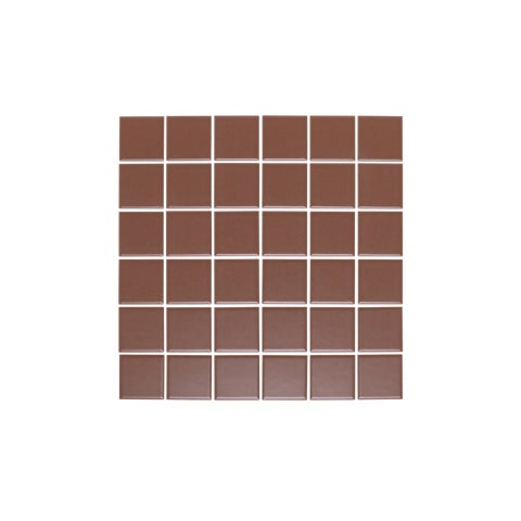 Atami Small Square Mosaic Tile - Chocolate