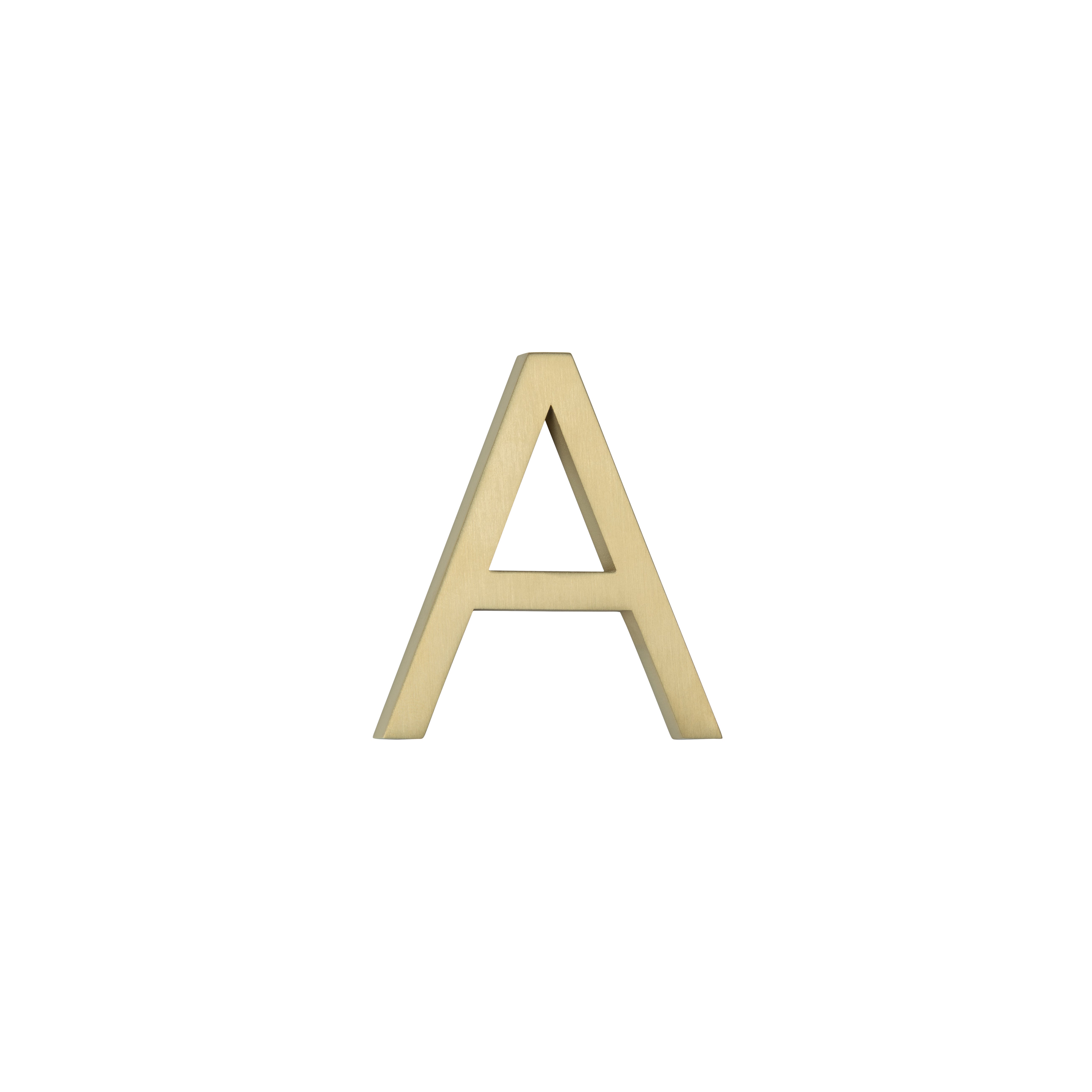A Letter - 60mm - Brushed Brass