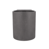 18893 Atelis Cylinder Wall-Mounted Concrete Basin Overflow Front Grey