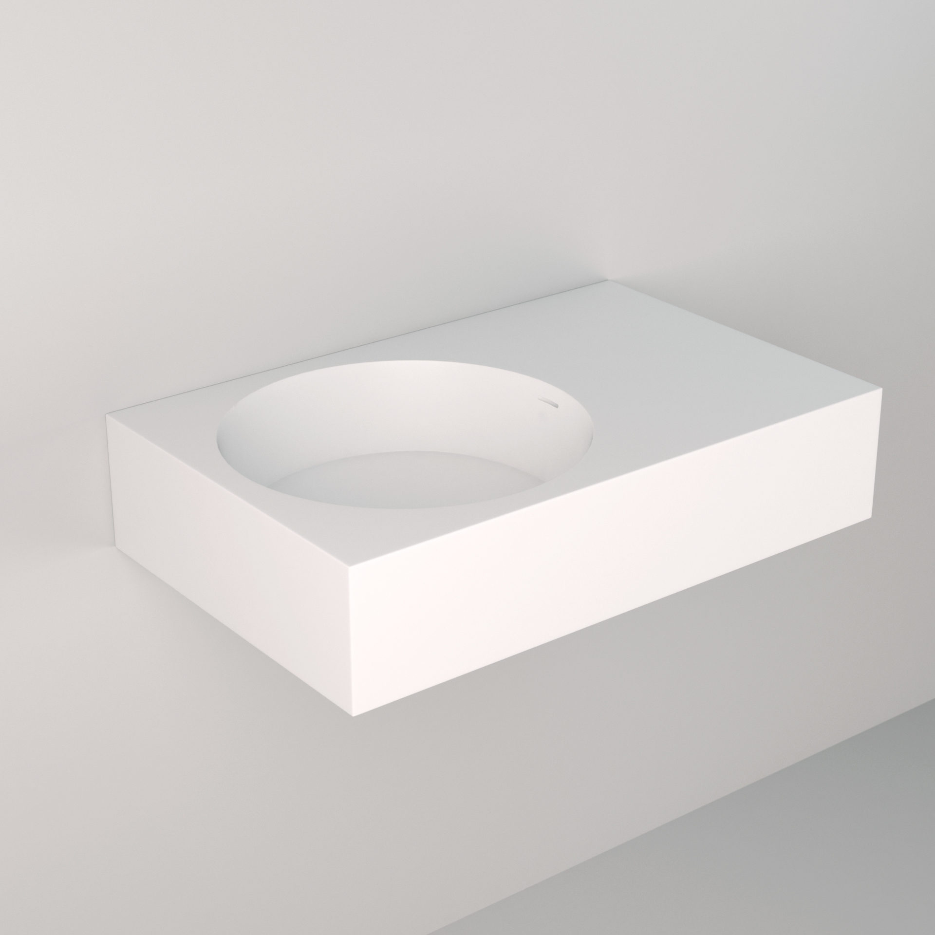 Coco Wall-Hung Basin - Matte White