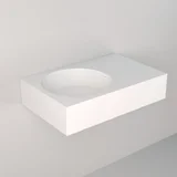 Coco Wall Mounted Basin - Matte White - Feature