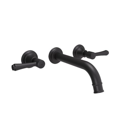 Kingsley Assembly Taps & Spout Set - Matte Black