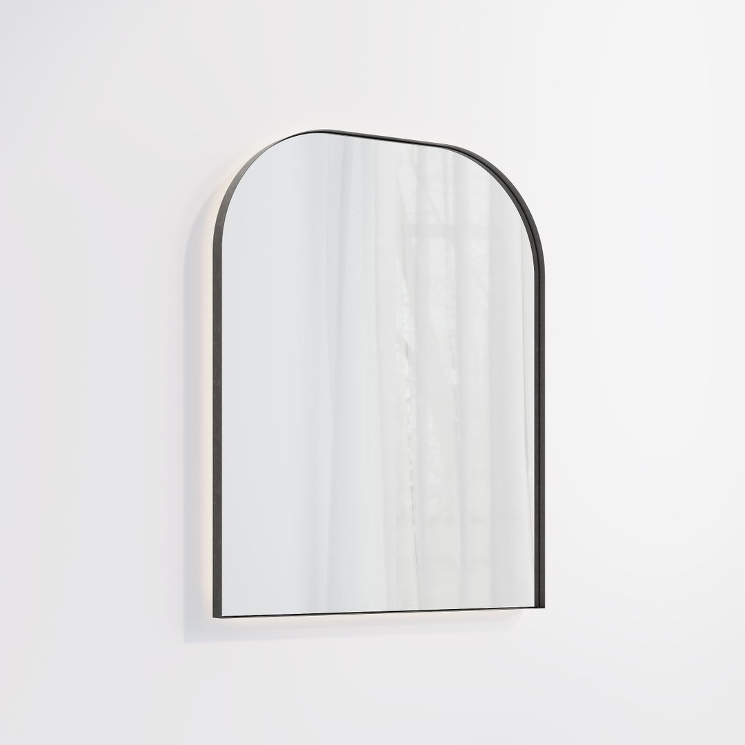 Arch Wall Mirror LED 600 x 750mm - Antique Slate