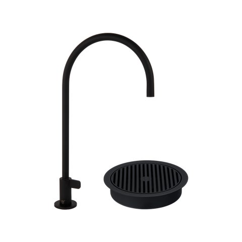 Mini Water Filter Tap with Font Drain - Matte Black PVD