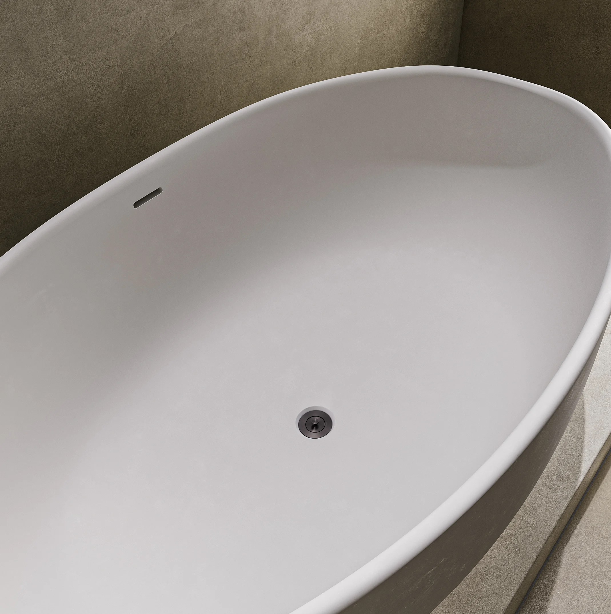 Melia%20Concrete%20Bath White%20Bath%20Waste Insetting Close%20Up GM