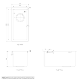 Sola Small Outdoor Sink SPEC