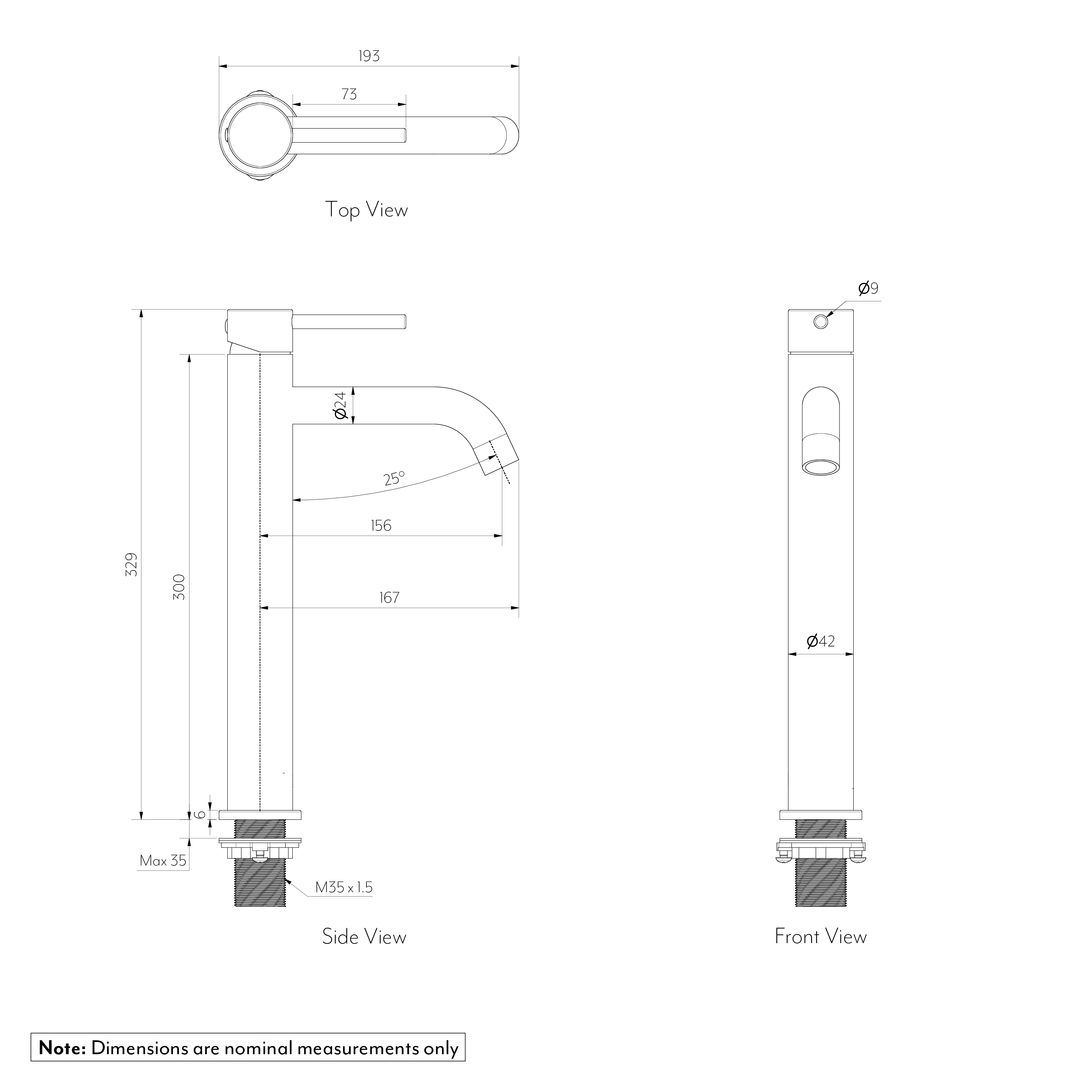 Elysian Extended Basin Mixer SPEC