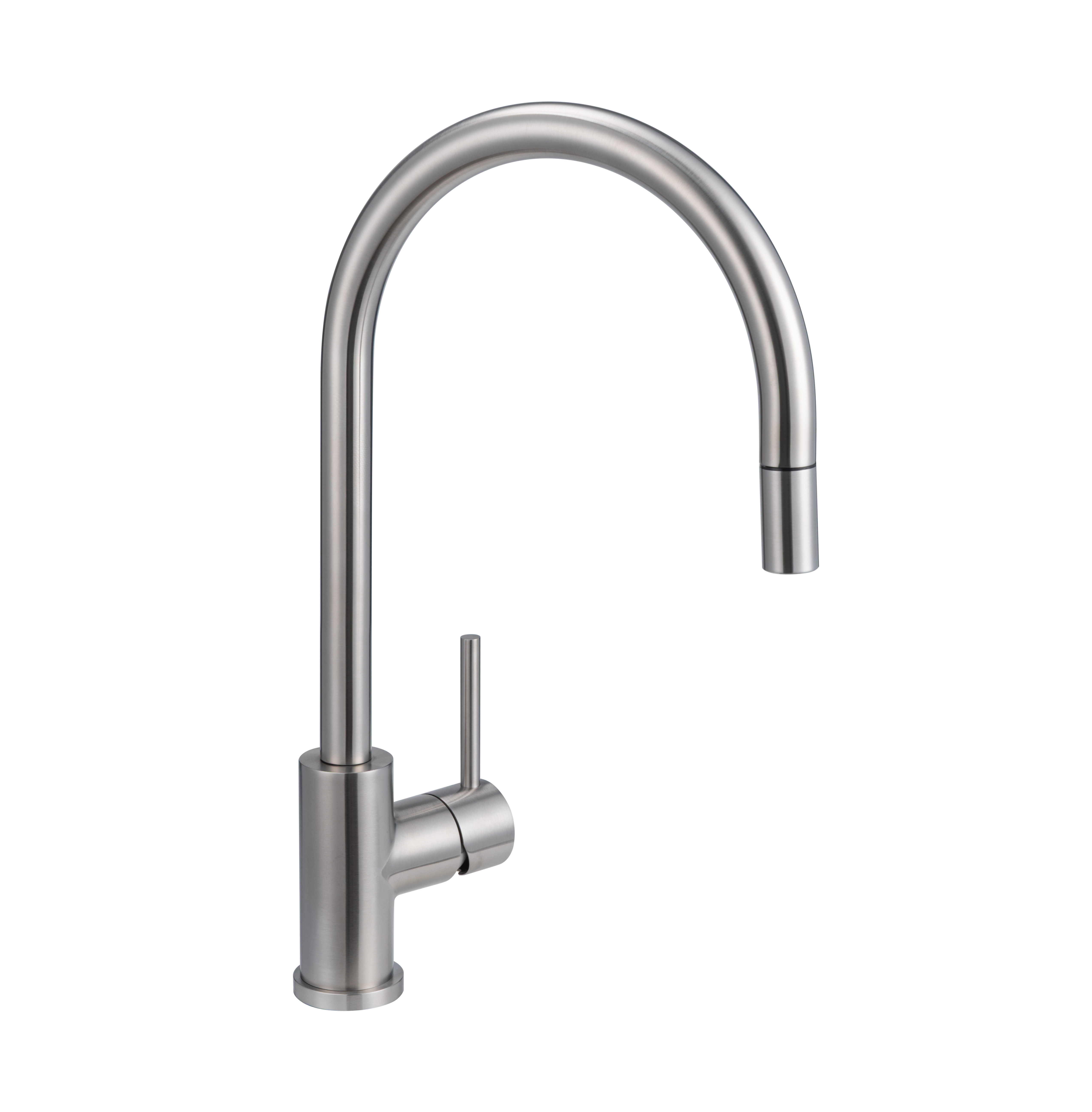 11595-Elysian-Commercial-Pull-Out-Kitchen-Mixer Side Stainless-Steel