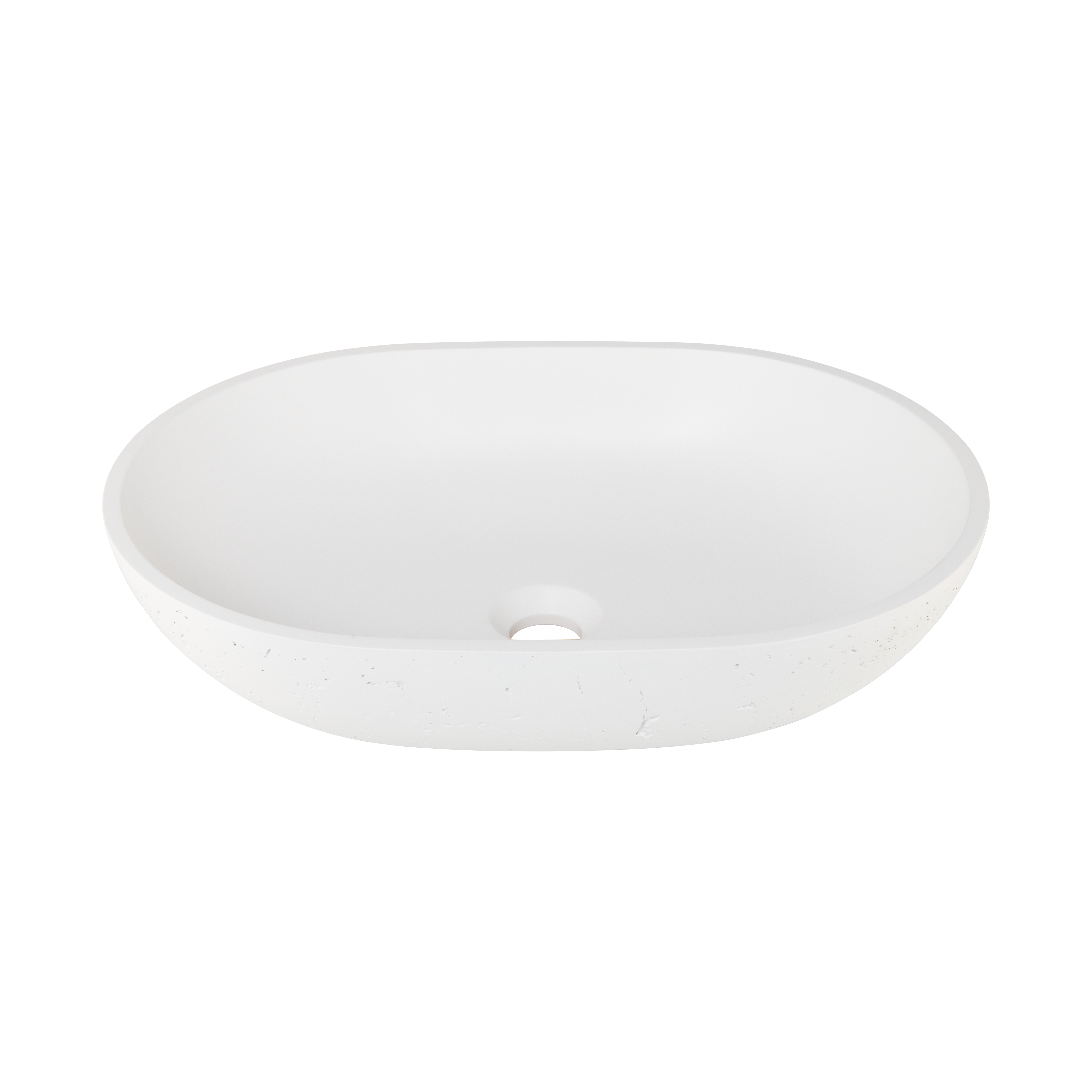 Atelis Oval Concrete Basin White 2