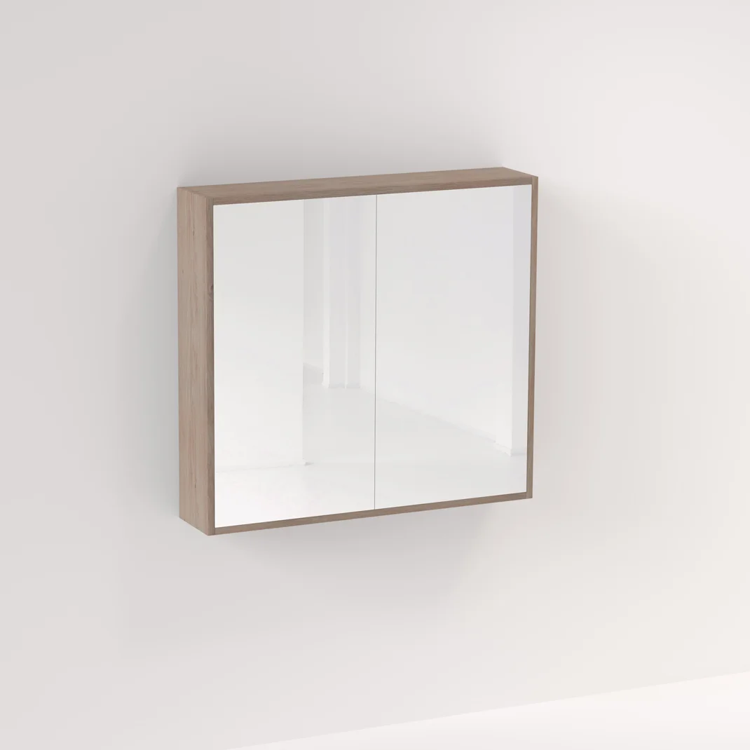 Myra 2 Door Mirror Cabinet 864mm - Pure Oak - Feature