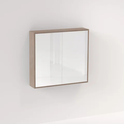 Myra 2-Door Mirror Cabinet 864mm - Pure Oak