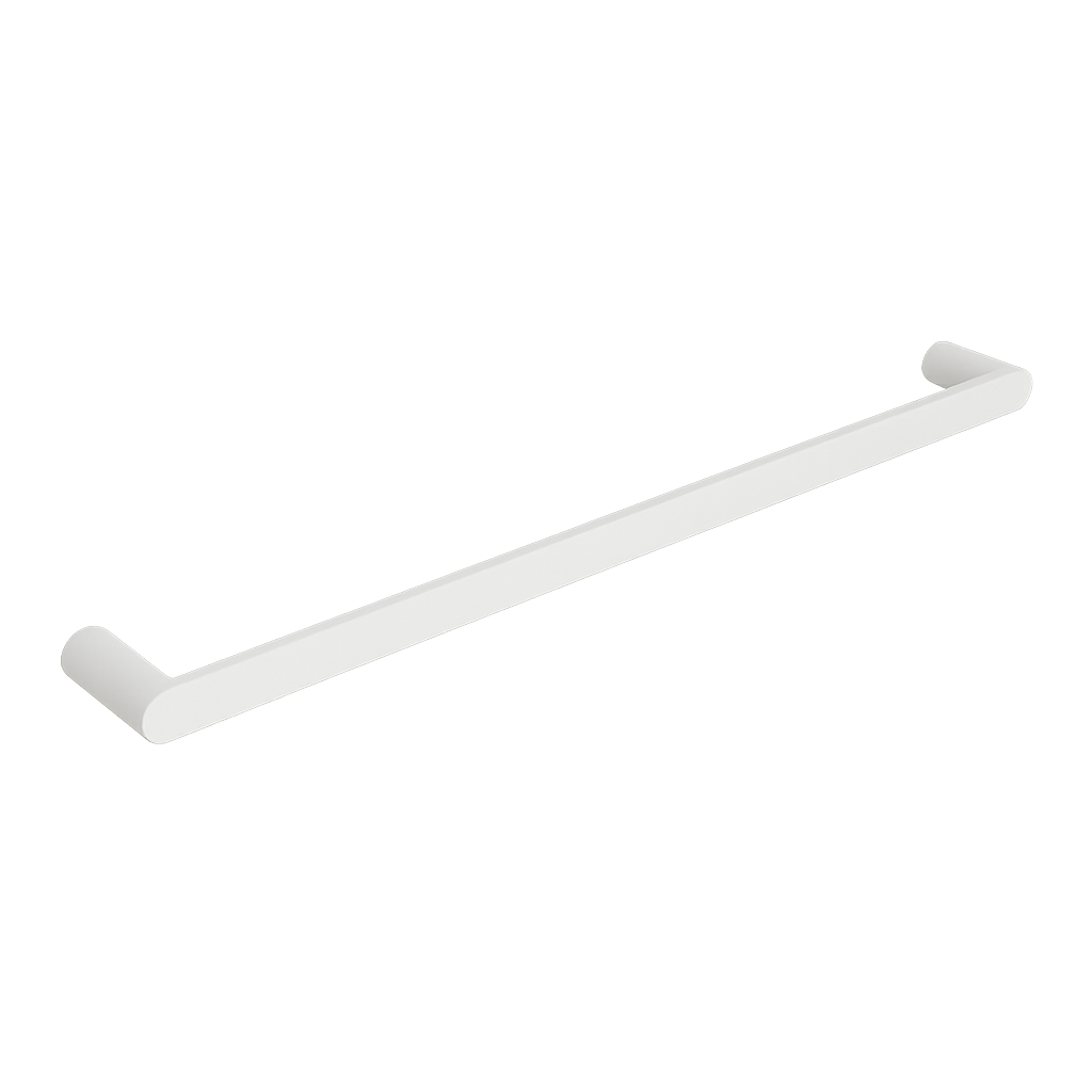 (D)Single Towel Rail 600mm - Matte White