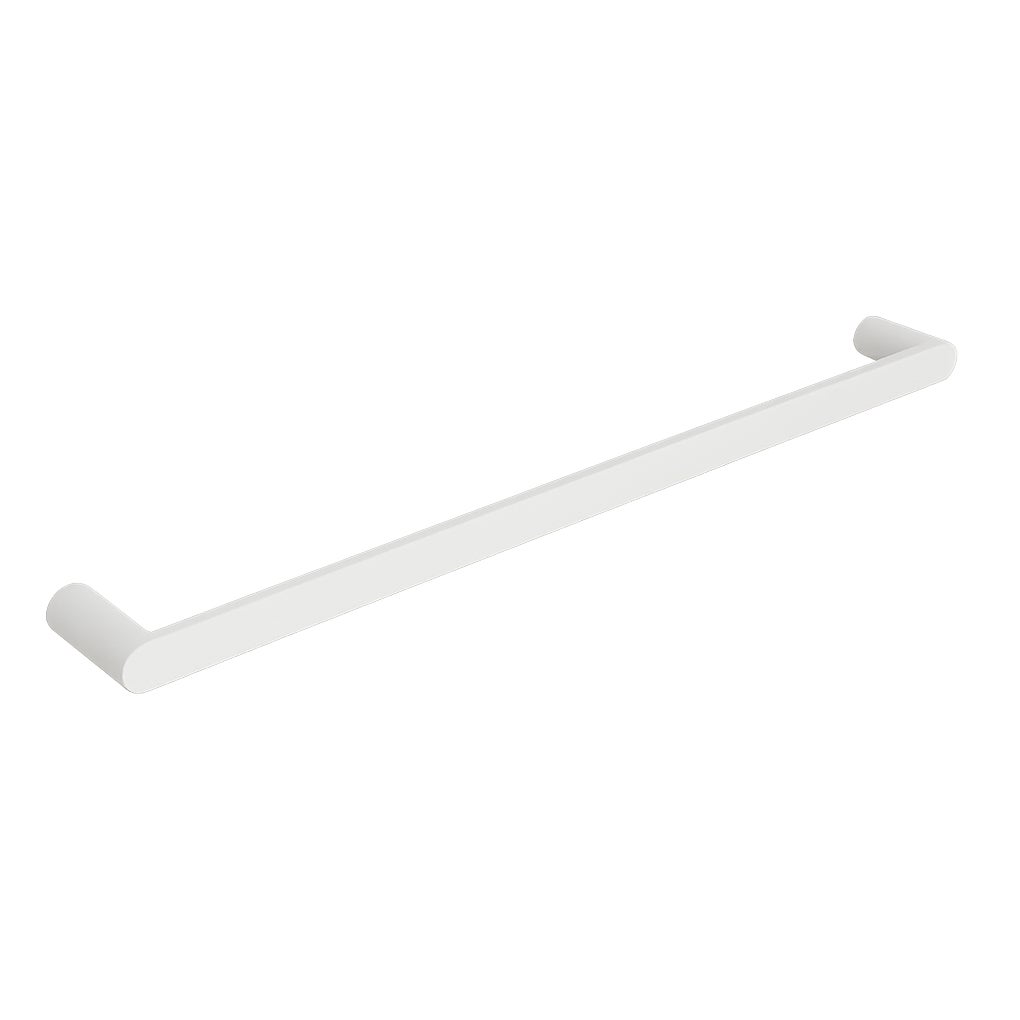 (D)Single Towel Rail 600mm - Matte White
