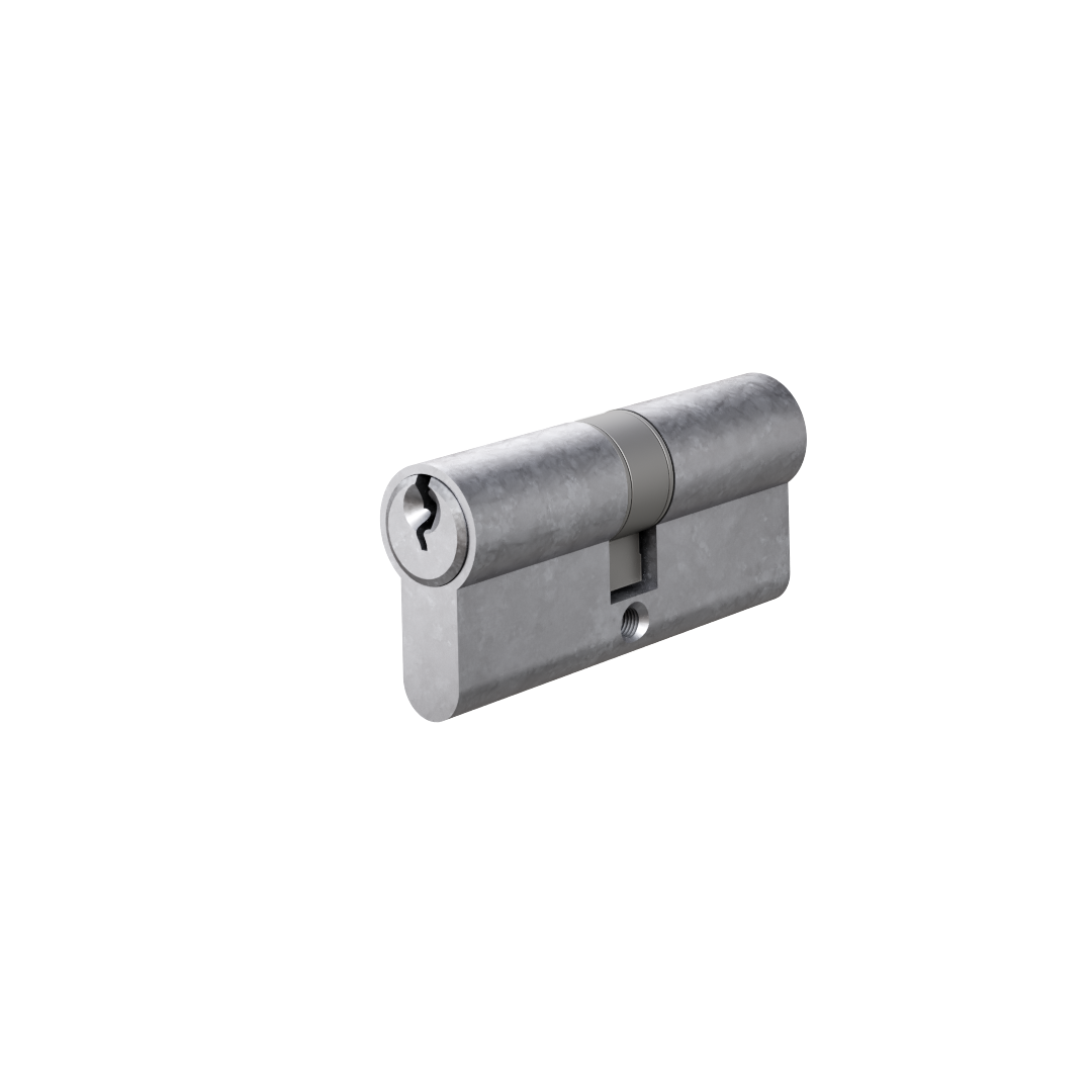 Euro Cylinder Double (Key/Key) 70mm - Antique Steel