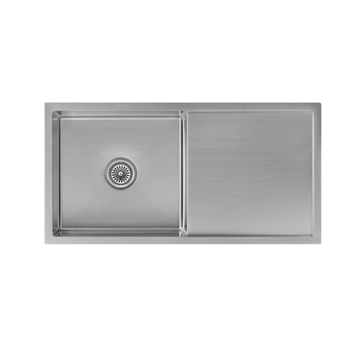 Jai Single Kitchen Sink 880mm - Stainless Steel