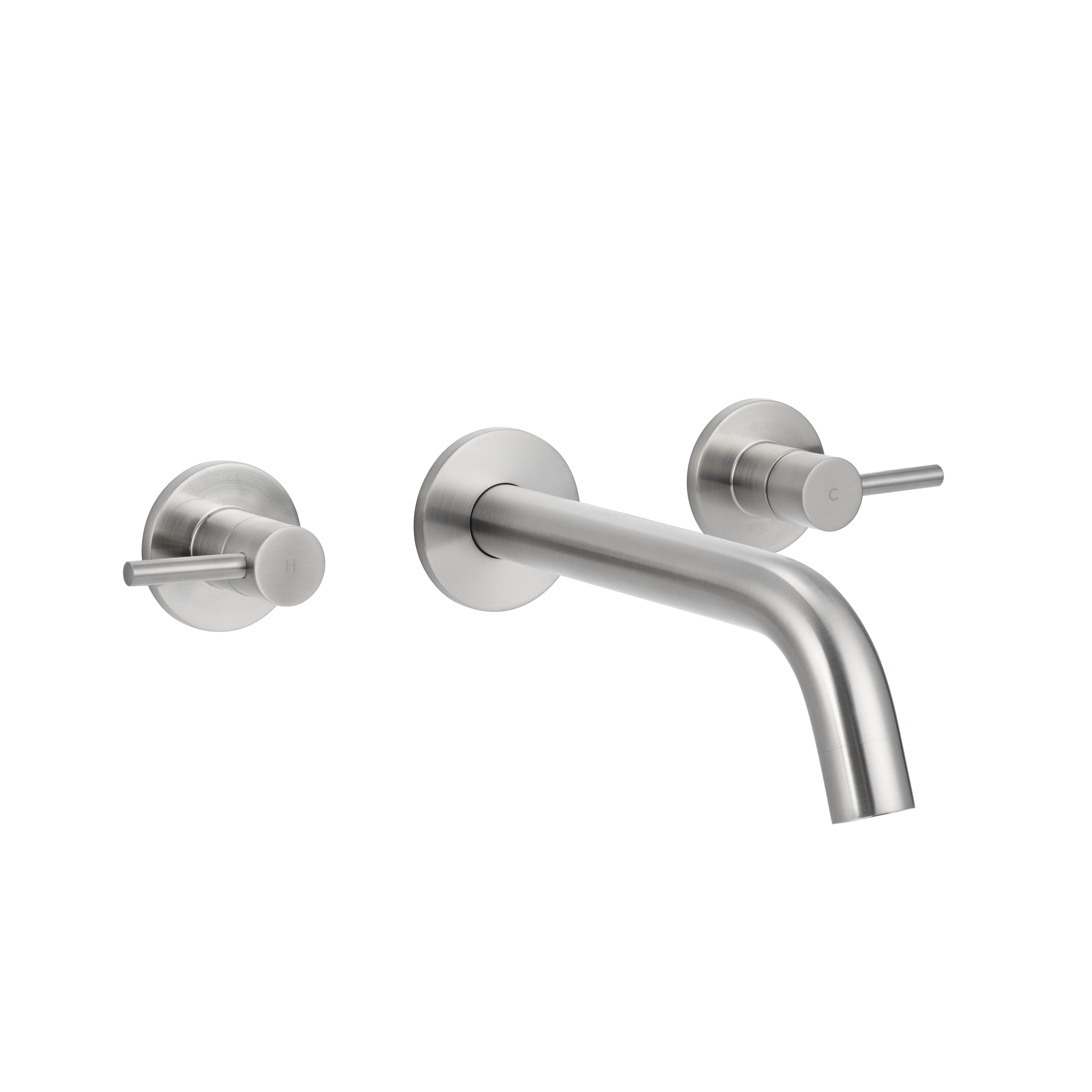 Elysian Assembly Taps & Spout Set - Brushed Nickel
