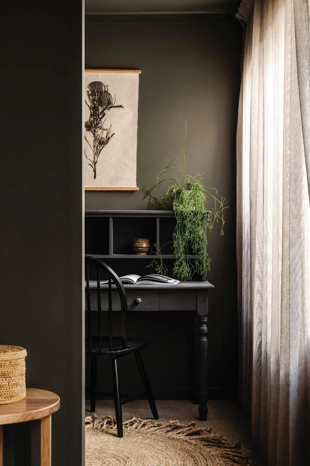 Home Office Ideas Black Palette