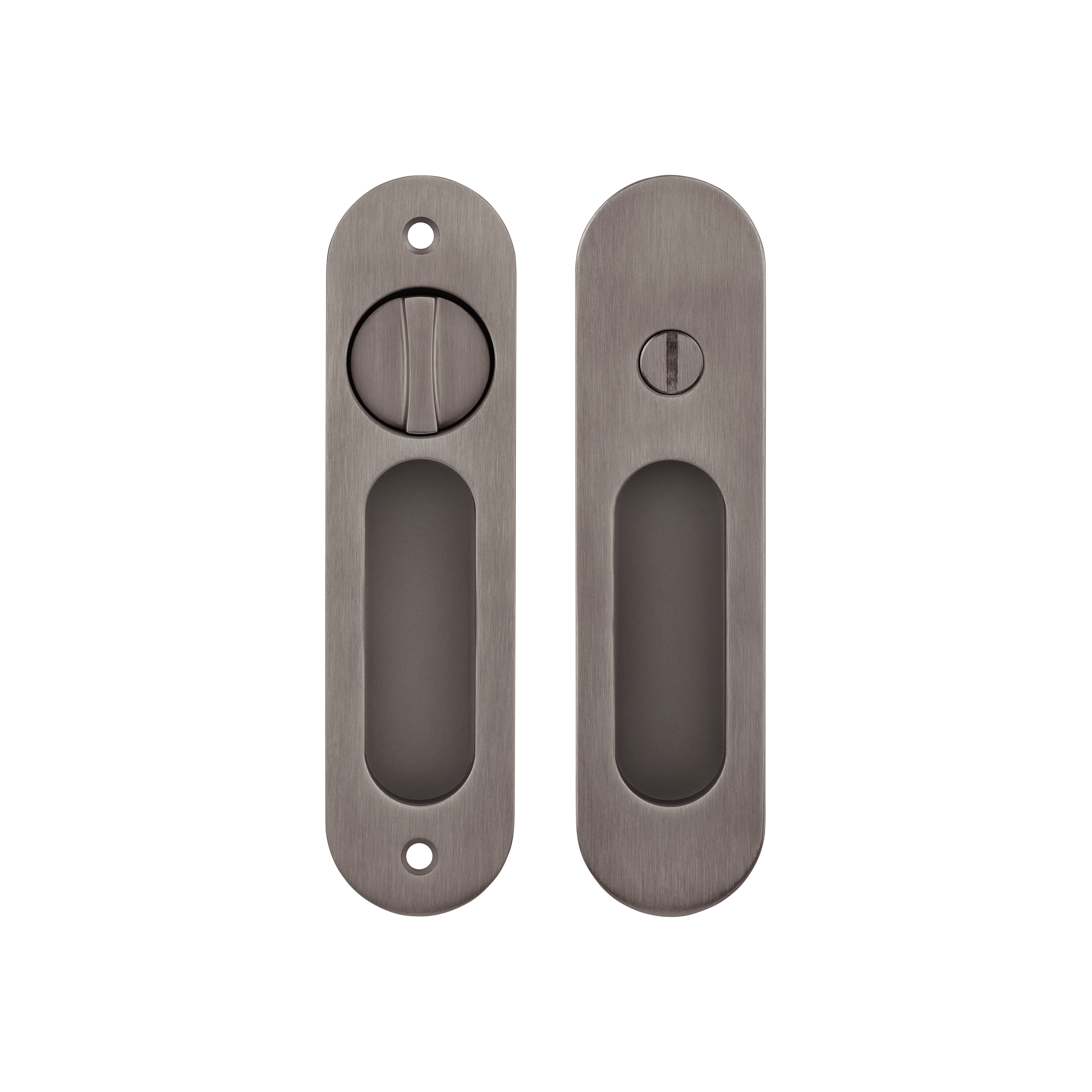 Leroy Sliding Door Privacy Set - Brushed Gunmetal