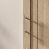 Modi Entry Door Pulls - Barn Door Scene Close Up 30cm SS
