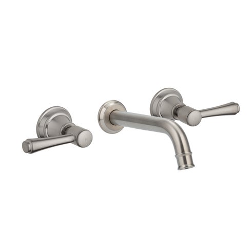 Kingsley Assembly Taps & Spout Set - Brushed Nickel