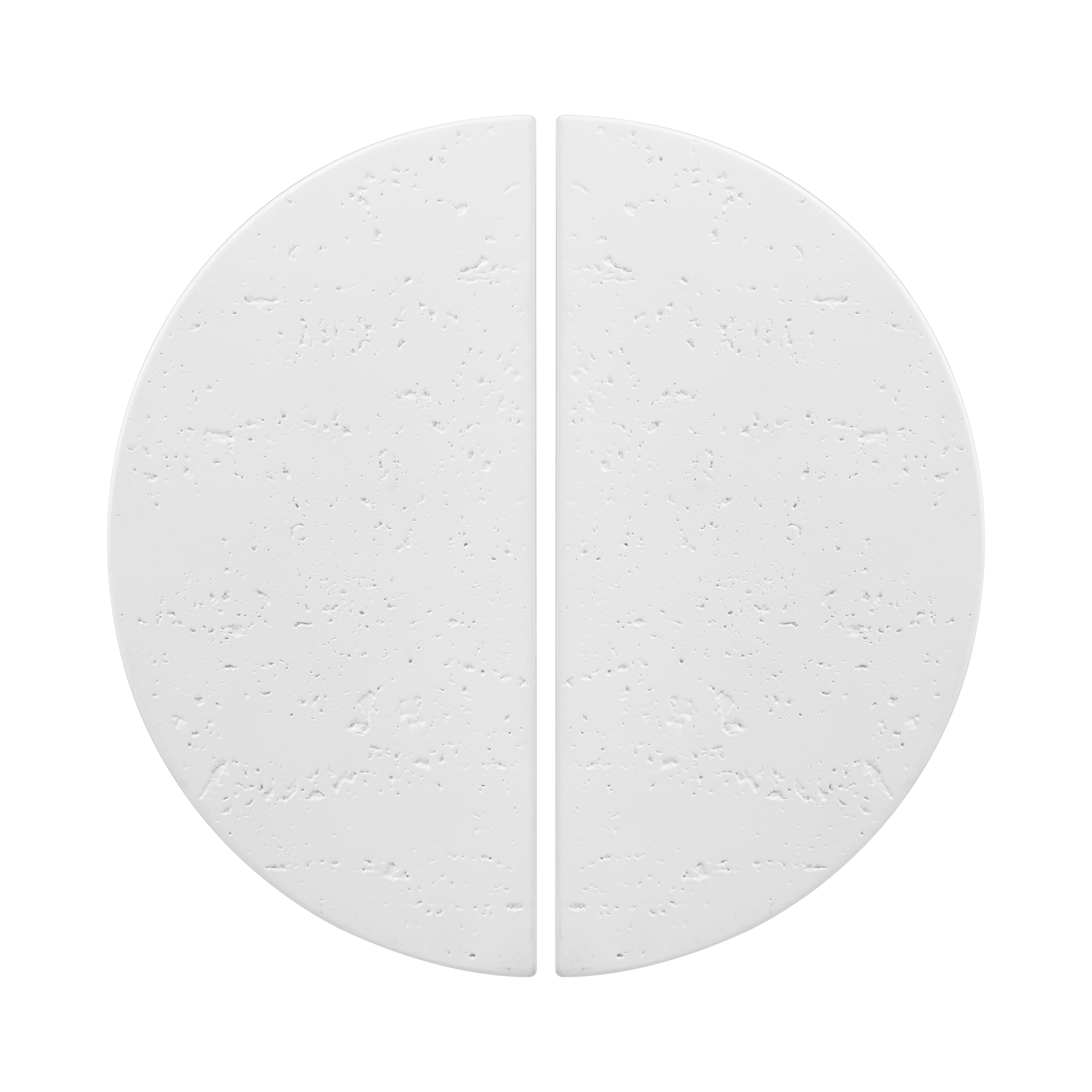 Atelis Concrete Half Moon Entry Door Pull (Pair) - White