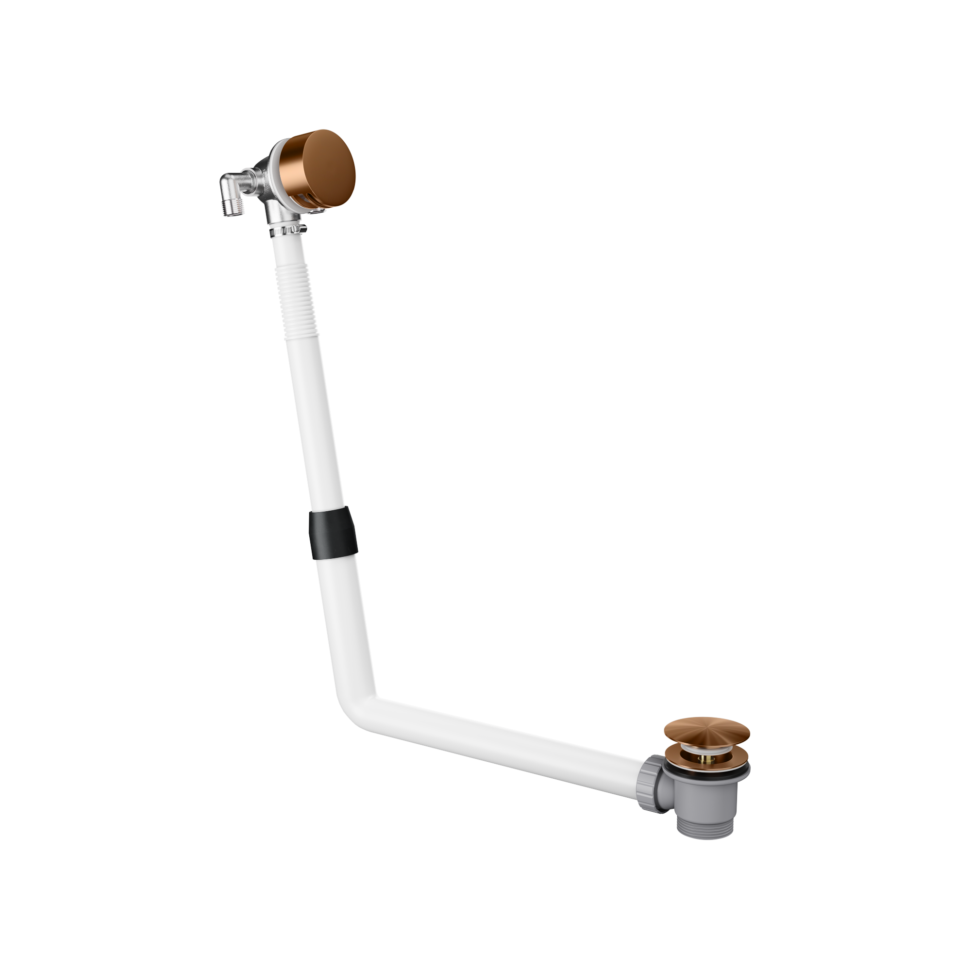 Bath Filler with Integrated Waste and Overflow - Brushed Copper