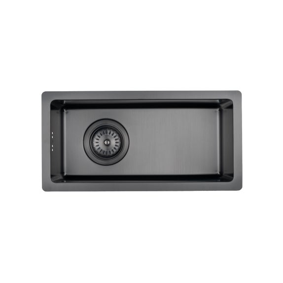 Sola Small Outdoor Sink (Overflow) - Brushed Gunmetal