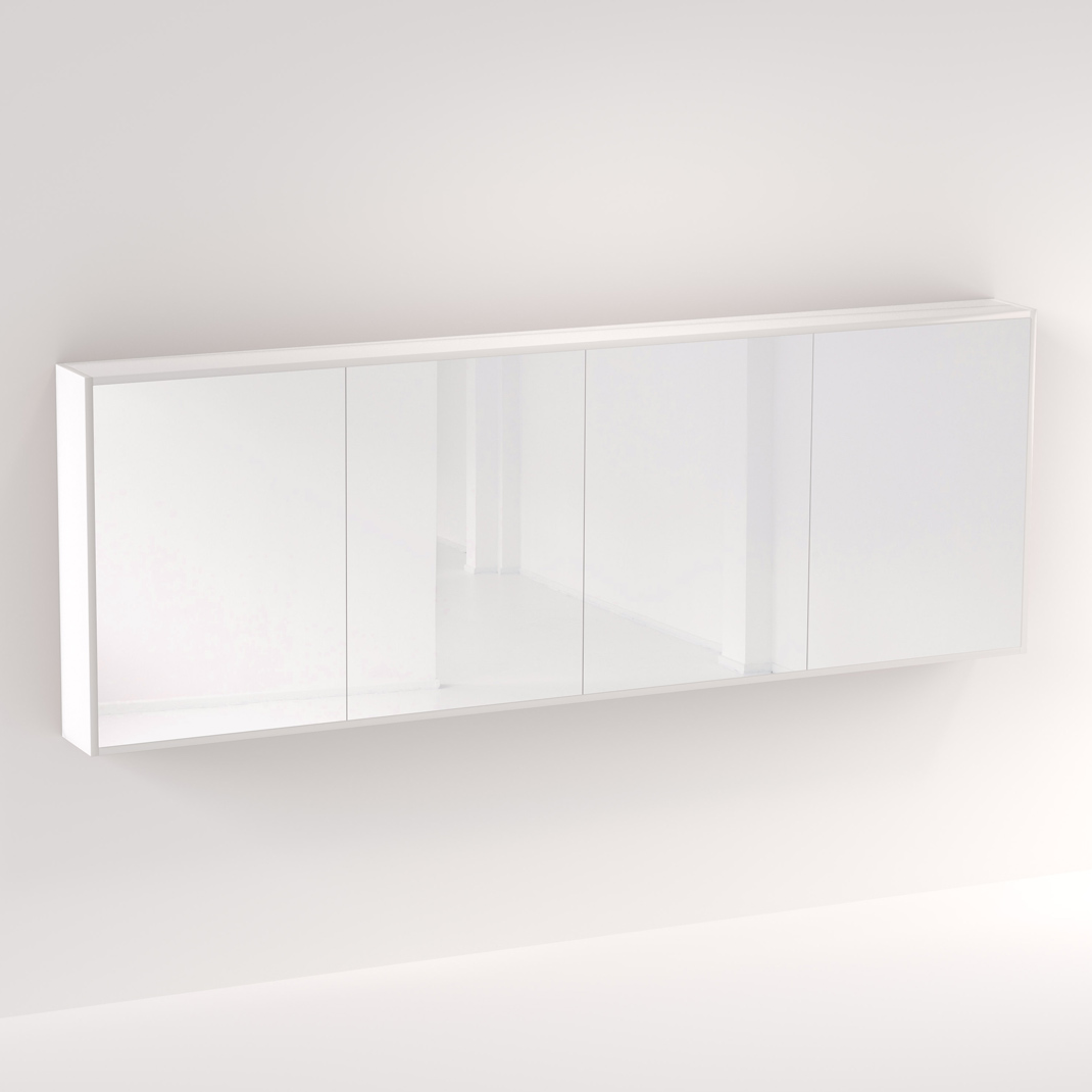 Myra 4 Door Mirror Cabinet 2292mm – Matte White
