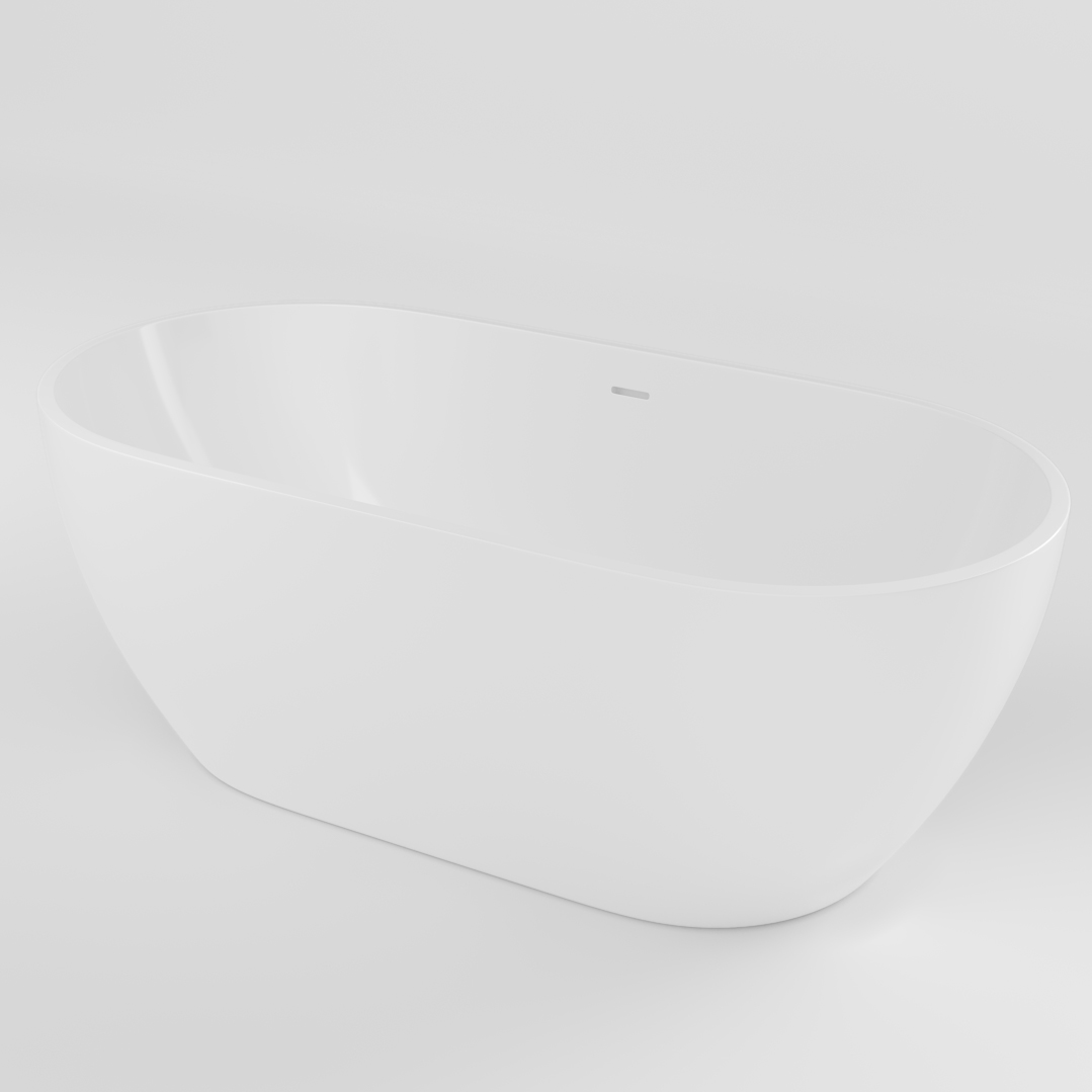 Scala Acrylic Freestanding Bath 1650mm - Gloss White