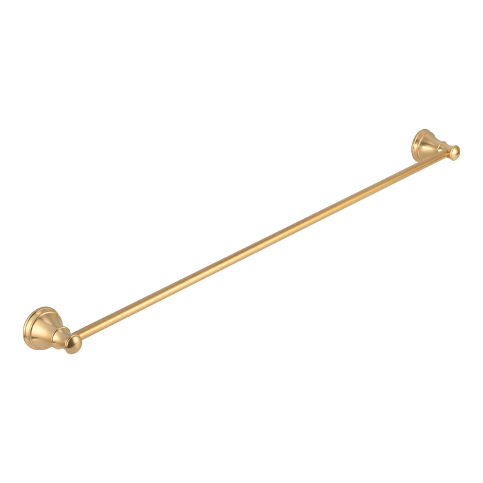 Kingsley Single Towel Rail – Tumbled Aged Brass