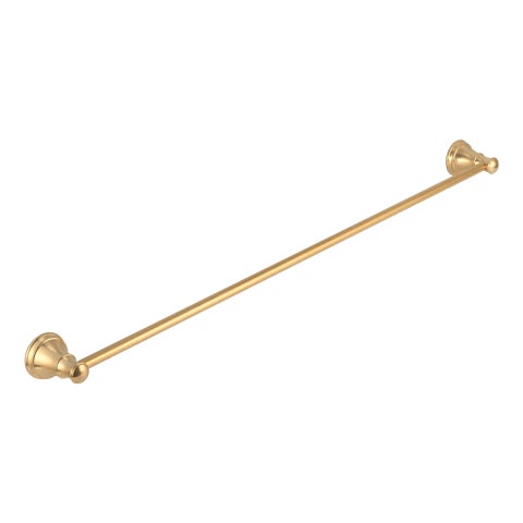 Kingsley Single Towel Rail - Tumbled Aged Brass