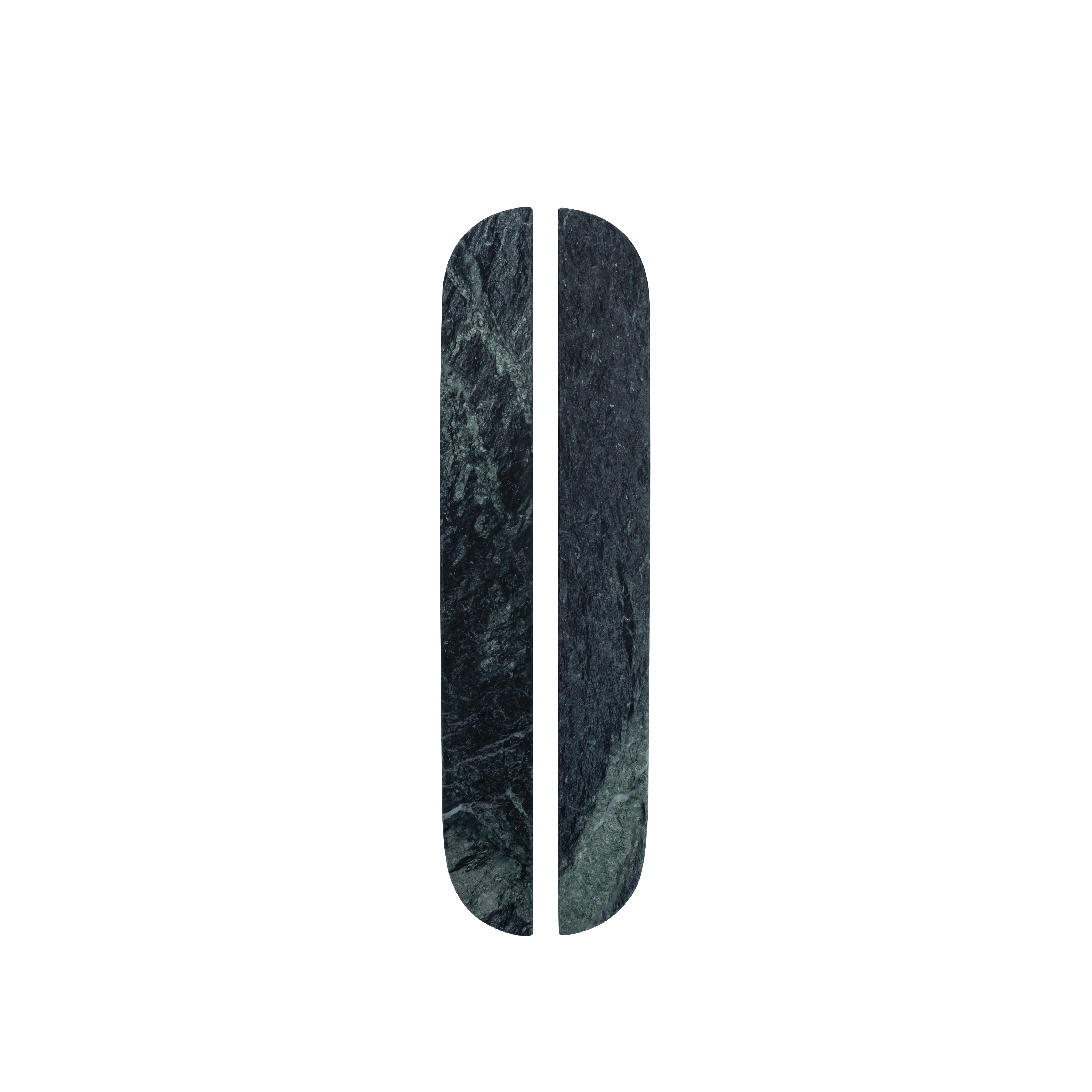 Pedra Curve Cabinetry Pull 320mm (Pair) - Verde Alpi Marble