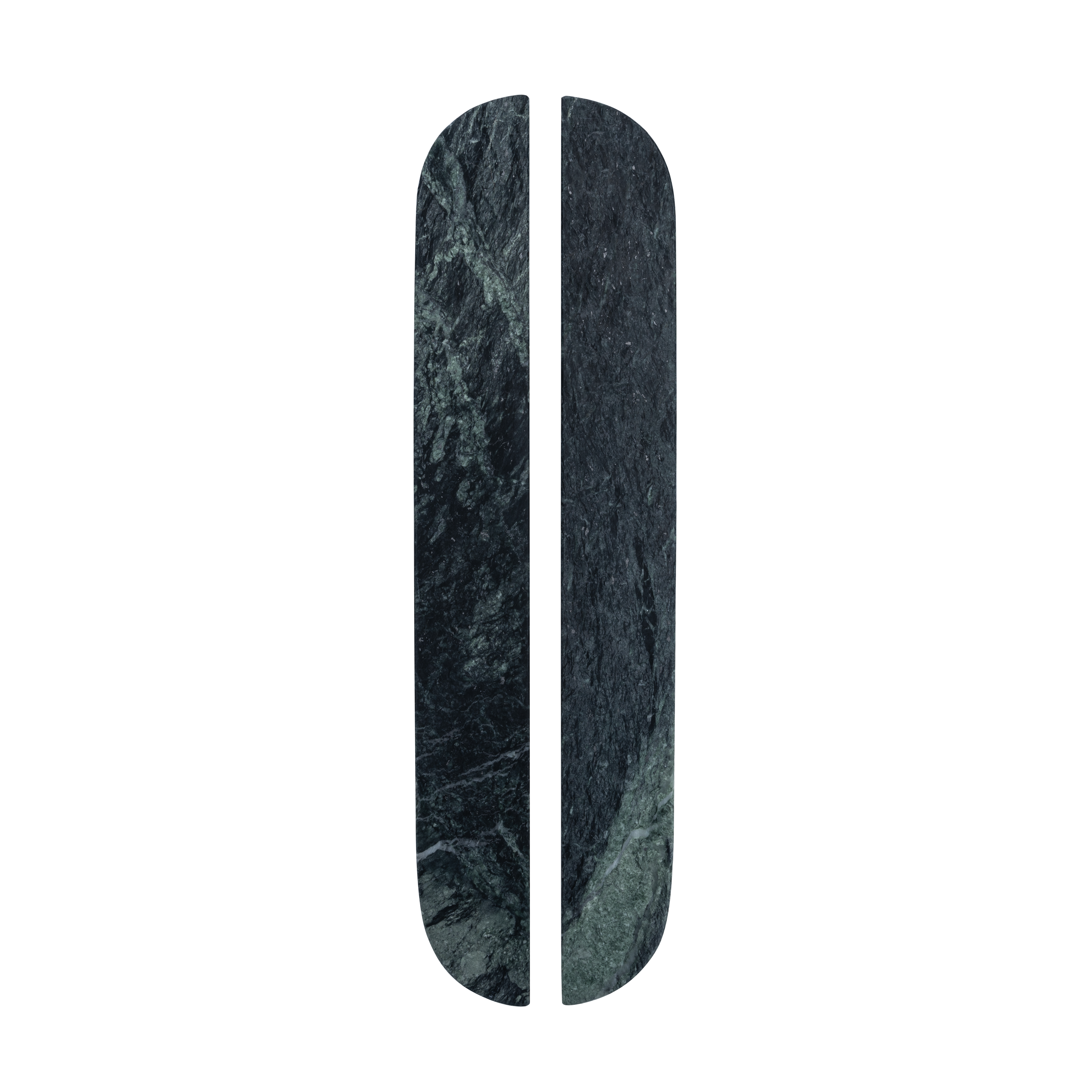 17593%20Pedra%20Curve%20Cabinetry%20Pull%20320mm(Pair) Front Verde%20Alpi%20Marble