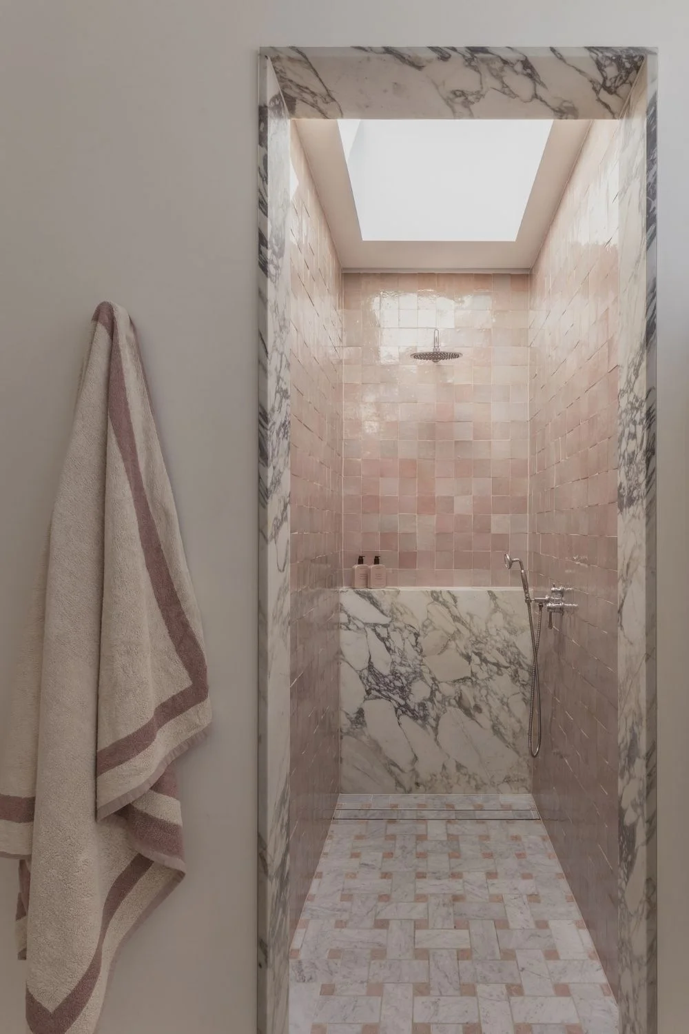 Cameron Murray Miranda Cross Pink Bathroom