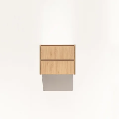 Addison 2-Drawer 600mm - Pure Oak - 1 Cut-Out
