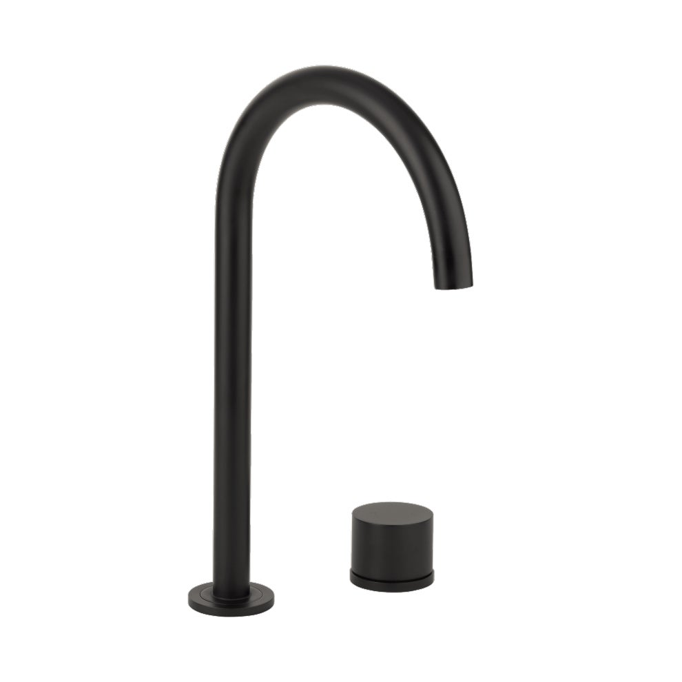 Milani Swivel Hob Mixer Set - Matte Black