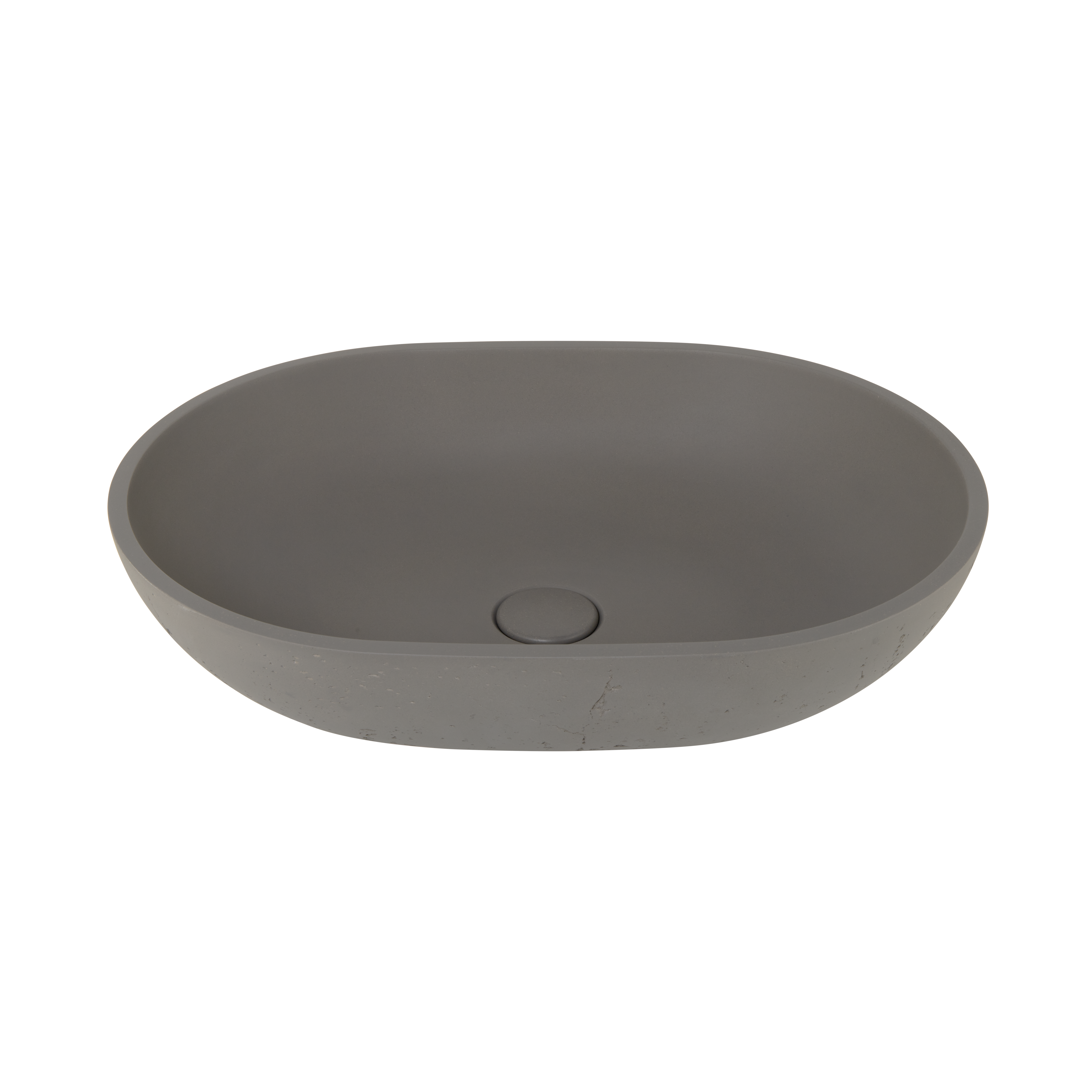 Atelis Oval Concrete Basin DarkGrey Concretewaste