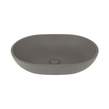 Atelis Oval Concrete Basin DarkGrey Concretewaste