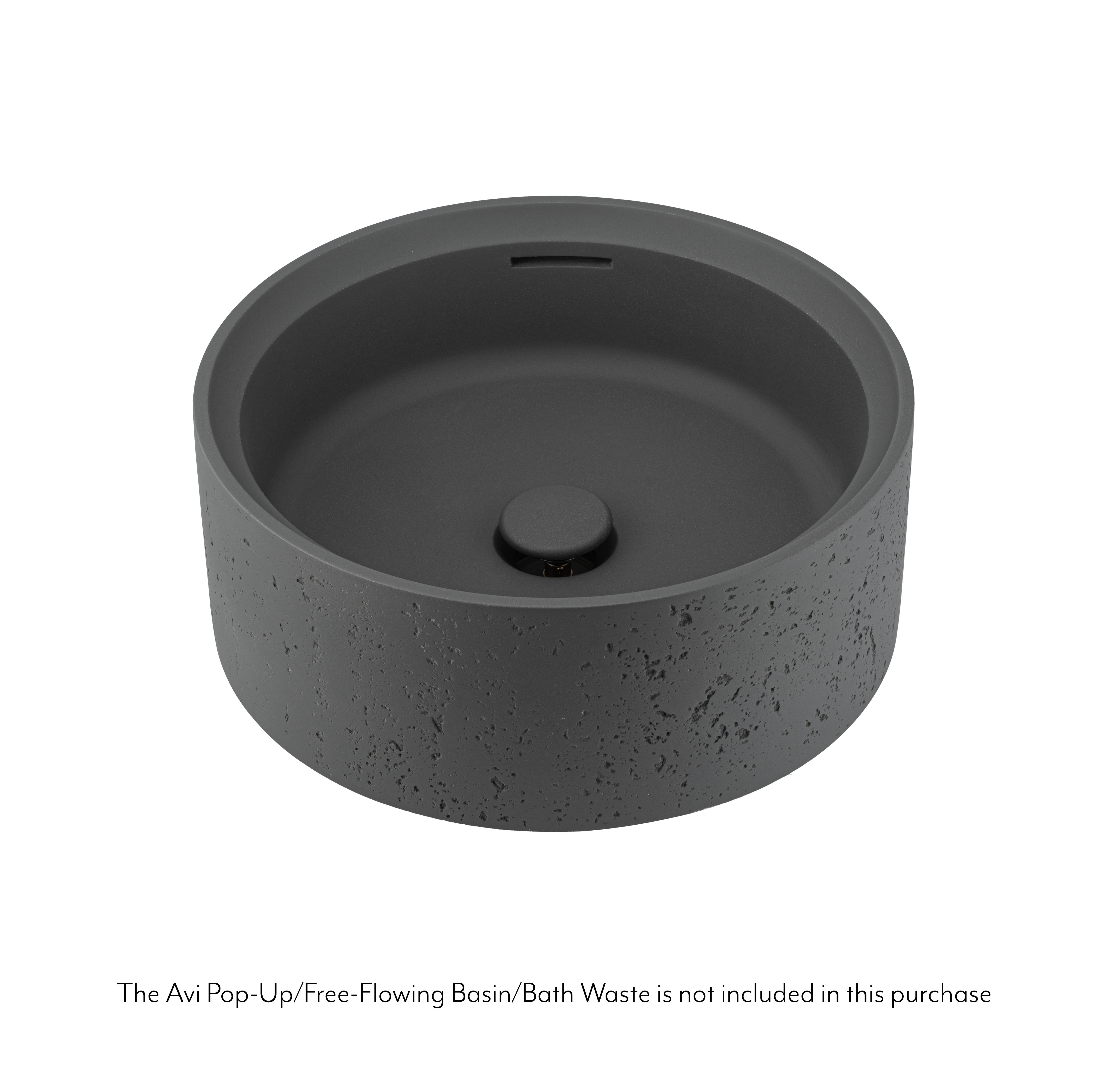 Atelis Concrete Basin Overflow Avi Waste Grey