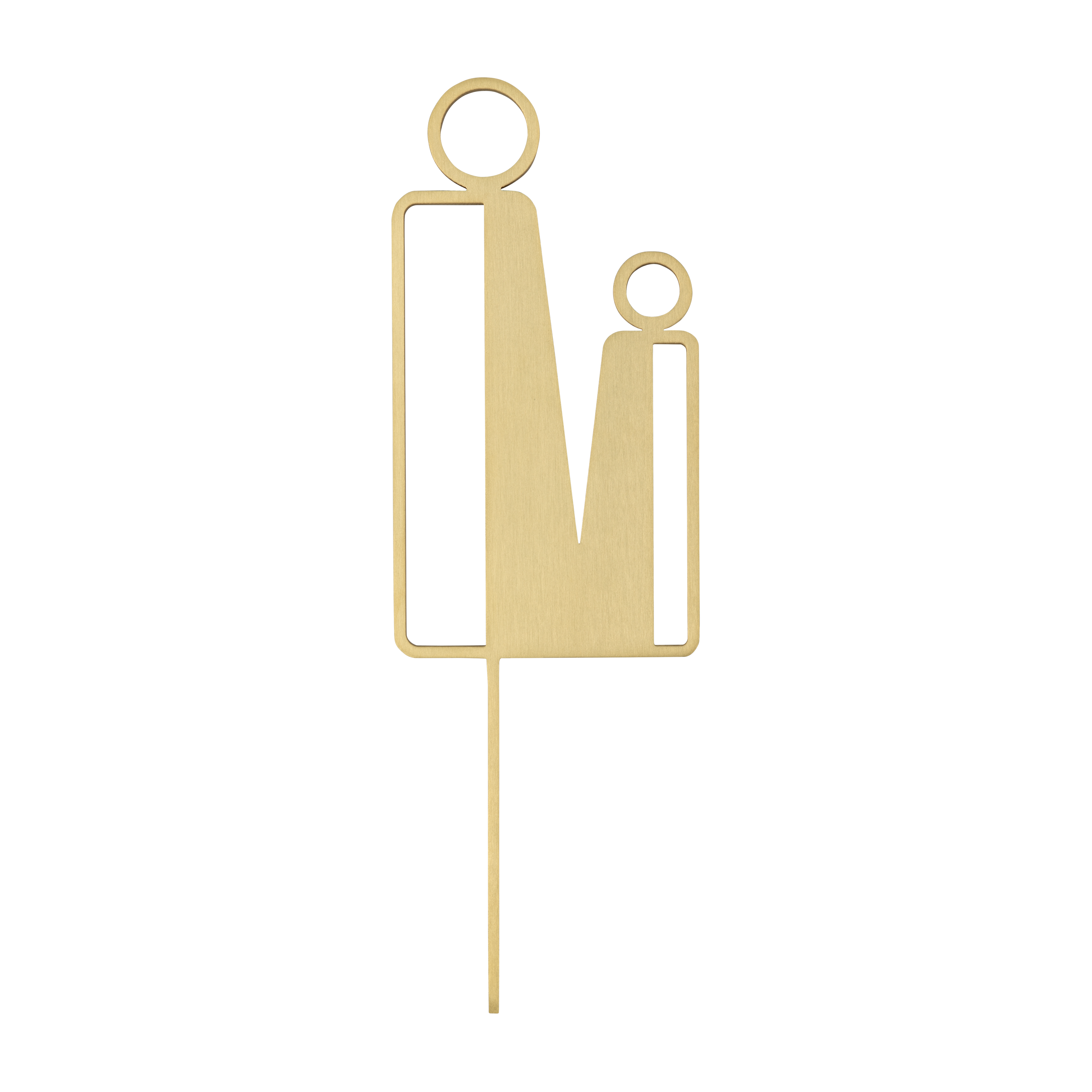 Parent Restroom Sign - 140mm - Brushed Brass