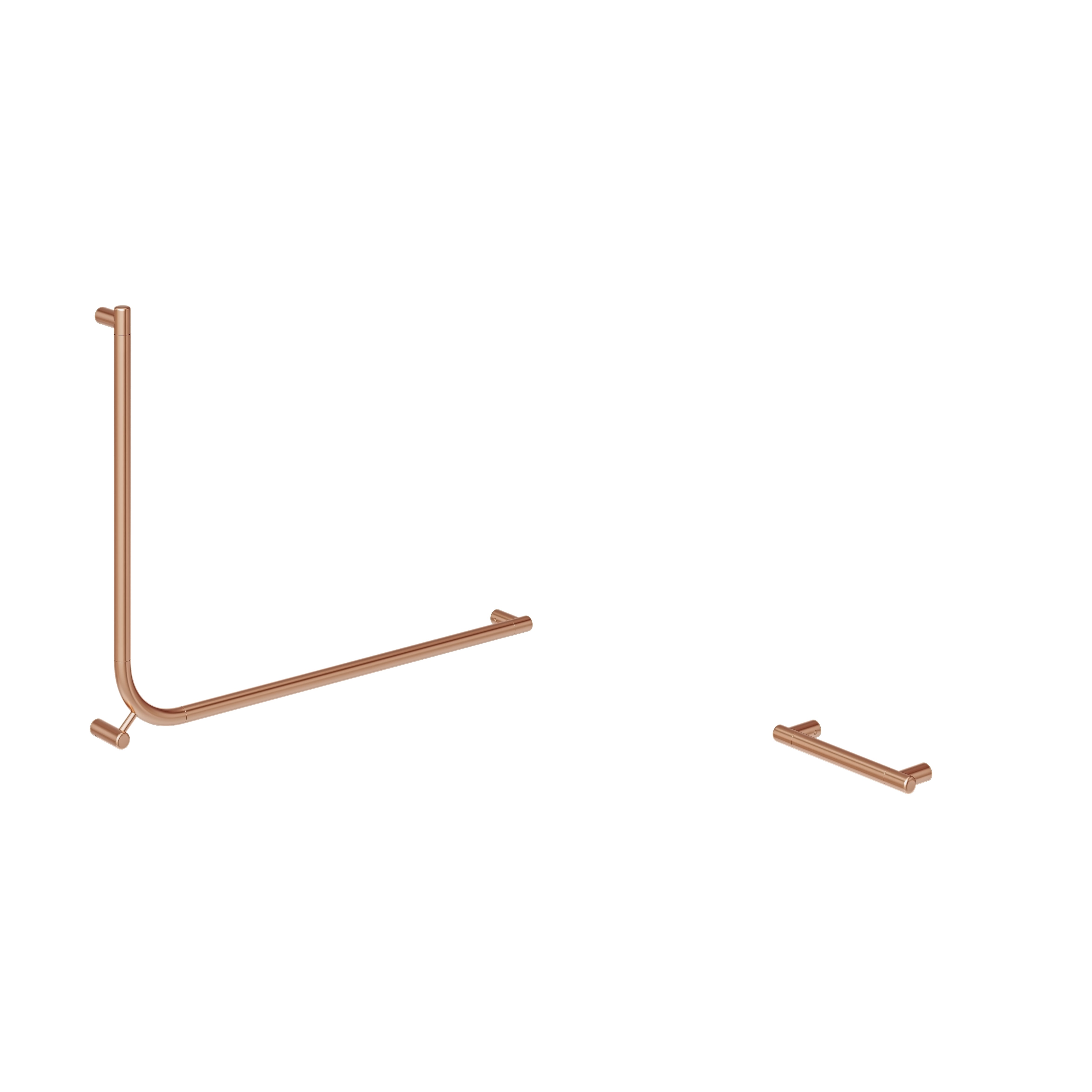 Aliro Accessible 90° Grab Rail Set - Brushed Copper