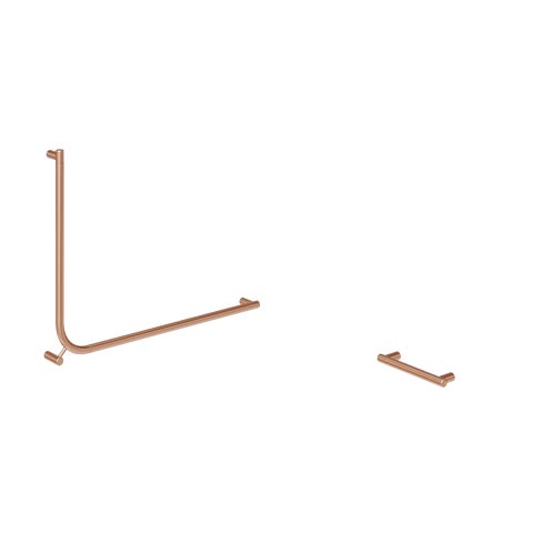 Aliro Accessible 90° Grab Rail Set - Brushed Copper