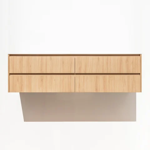 Addison 4-Drawer 1764mm - Pure Oak - 2 Cut-Outs