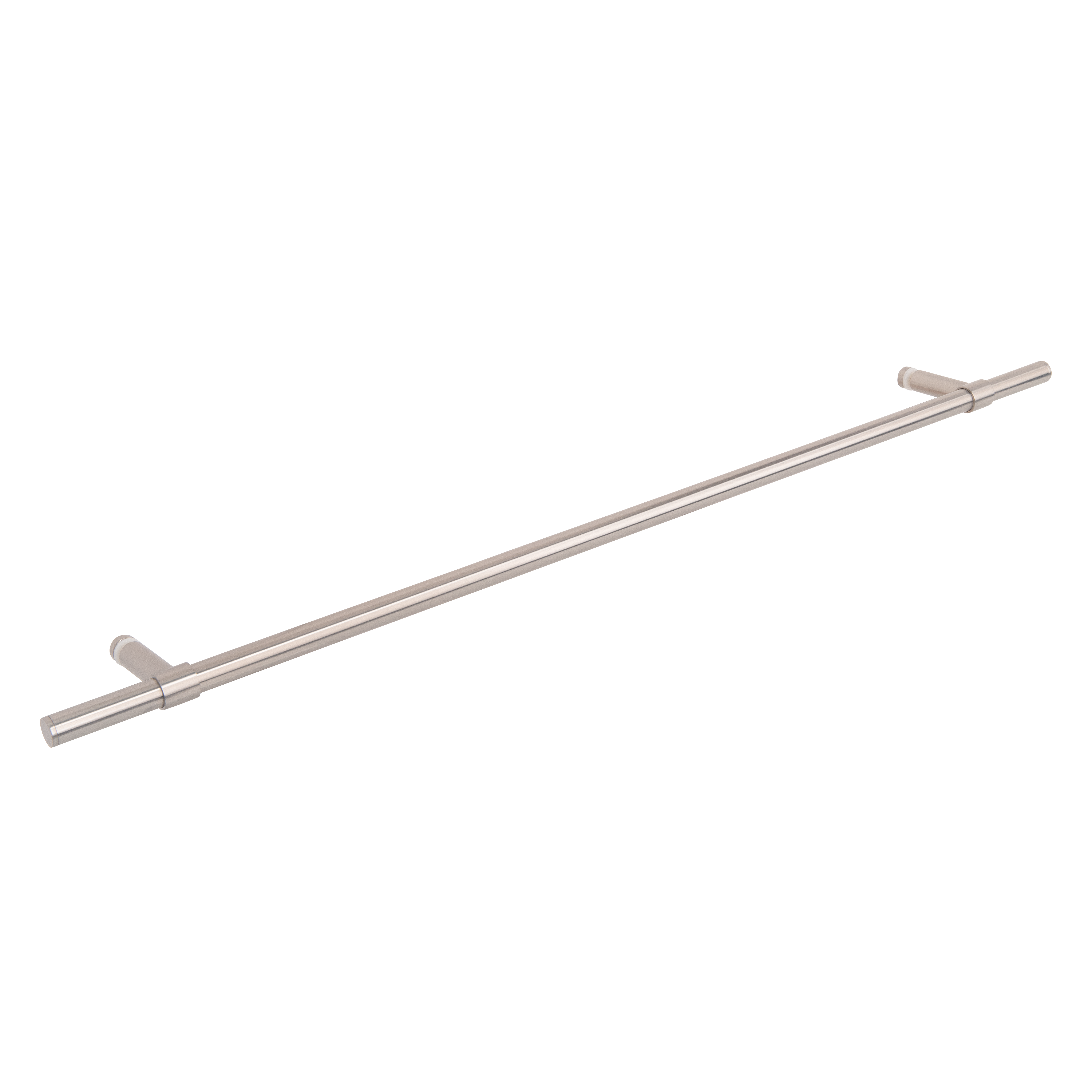 Modi Adjustable Glass Mounted Towel Rail 750mm - Brushed Nickel