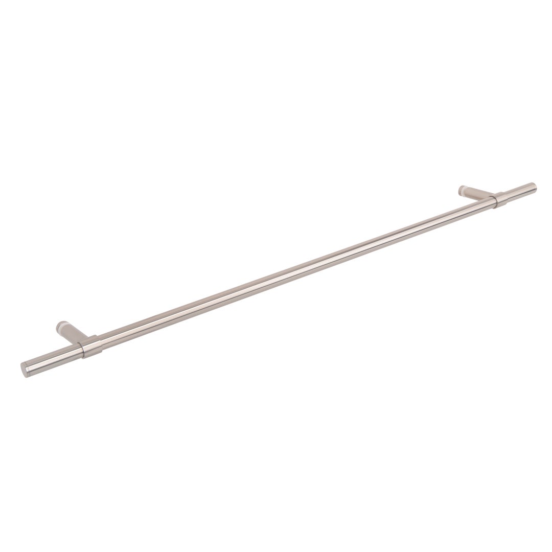 Modi Adjustable Glass Mounted Towel Rail 750mm - Brushed Nickel